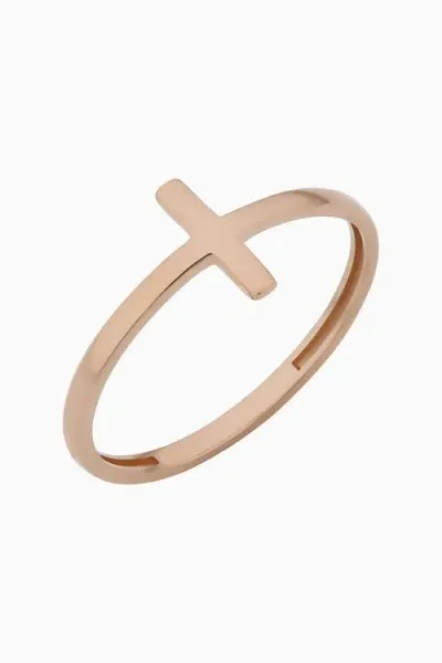 Oradina 10k Rose Gold Vatican Ring