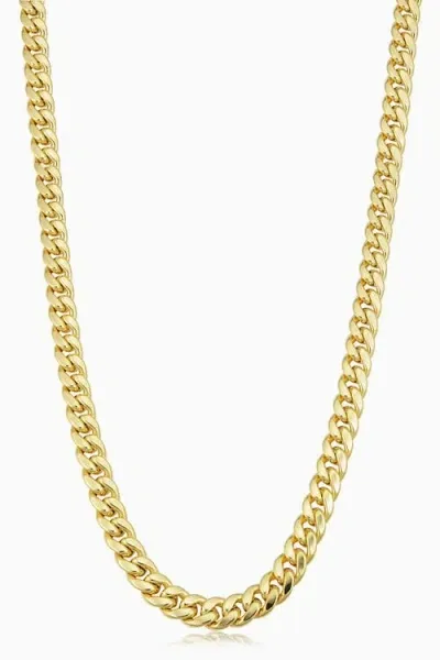 Oradina Women's 14k Yellow Gold Estate Cuban Statement Necklace