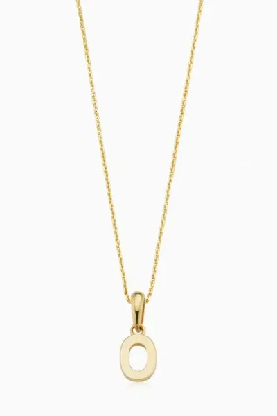 Oradina 14k Gold My Number Pendant Necklace In Number 0