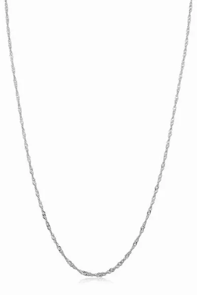 Oradina 14k Gold Spirah Chain Necklace In White Gold