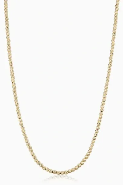 Oradina Women's 14k Yellow Gold Brilliant Ball Necklace