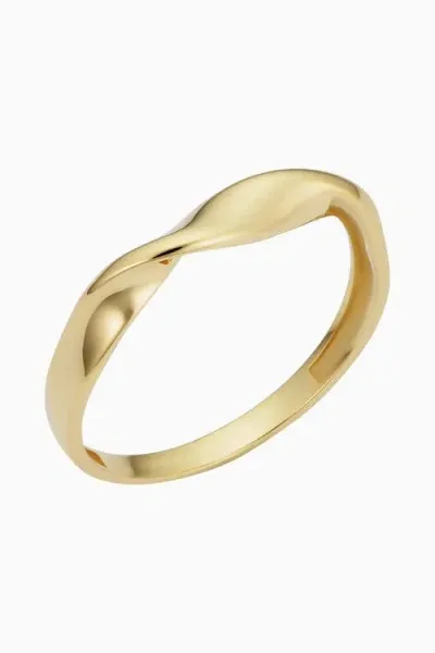 Oradina 14k Yellow Gold Easy Twist Ring