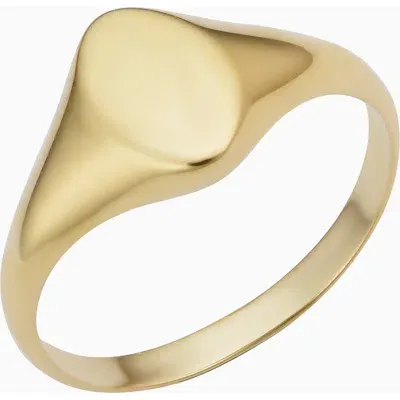 Oradina 14k Yellow Gold Florence Oval Signet Ring