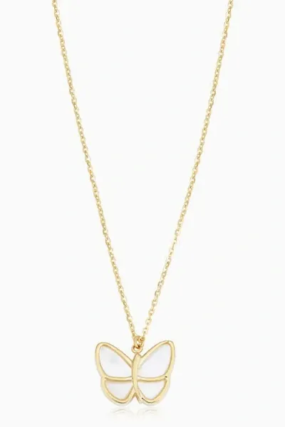 Oradina 14k Yellow Gold Flutter By Necklace