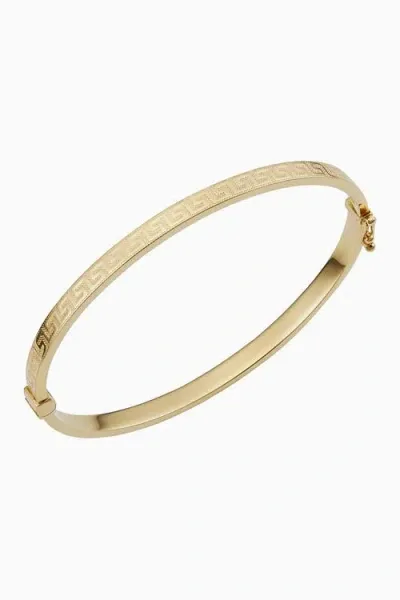 Oradina Women's 14k Yellow Gold Greek Key Bangle