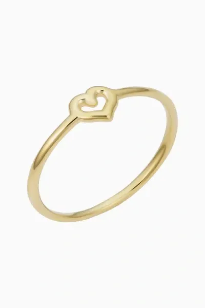 Oradina 14k Yellow Gold Heart Of Gold Ring