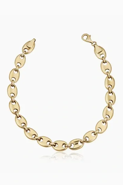 Oradina Women's 14k Yellow Gold Majestic Mariner Link Bracelet