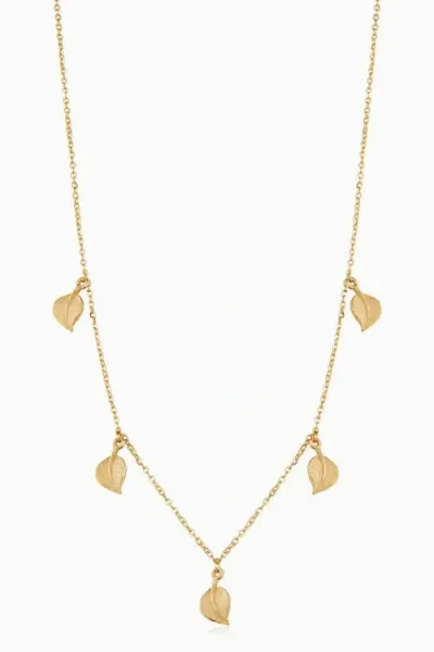 Oradina 14k Yellow Gold New Beginnings Station Choker