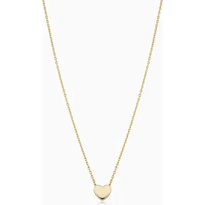 Oradina 14k Yellow Gold Sweet Heart Pendant Necklace