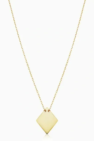 Oradina 14k Yellow Gold Turin Pendant Choker