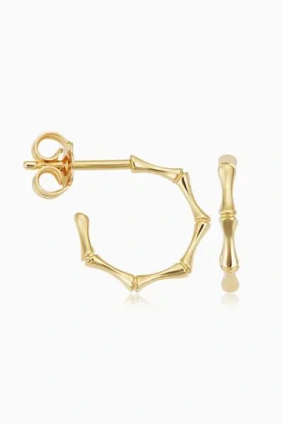 Oradina Amalfi Mini Hoops In Yellow Gold