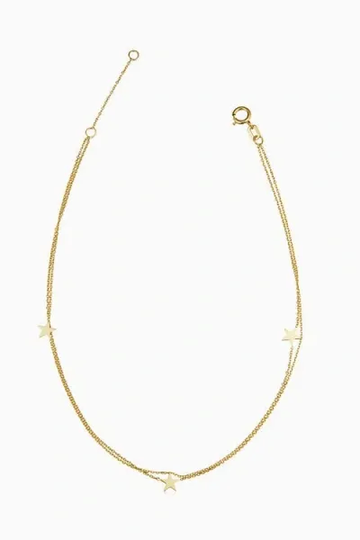 Oradina Starry-eyed Anklet In Yellow Gold