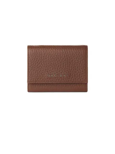 Orciani Soft Leather Wallet In Brown