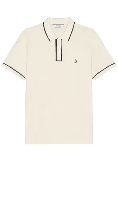 Original Penguin Bently Mesh Polo In 桦树皮白