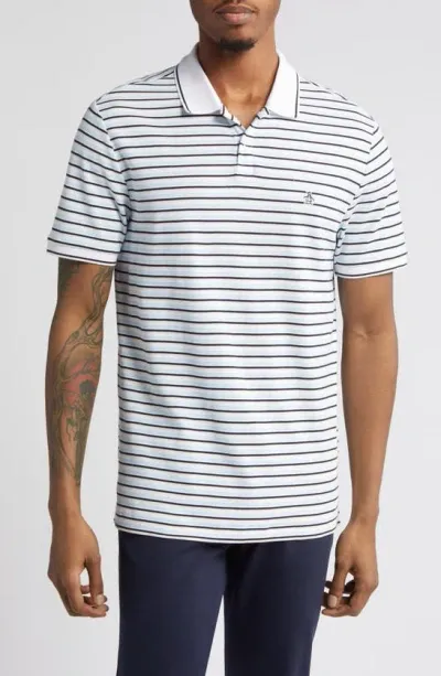 Original Penguin Interlock Polo In 亮白