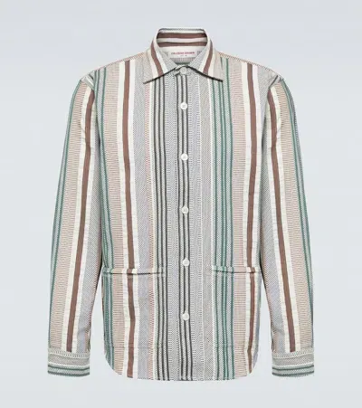 Orlebar Brown Barkley Striped Cotton Shirt In White