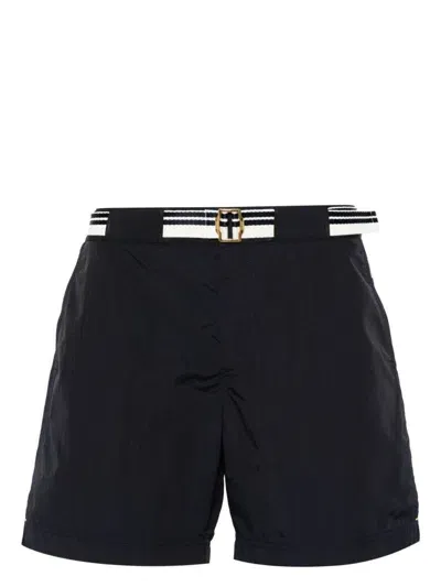 Orlebar Brown Bulldog Belted Swim Shorts In 蓝色