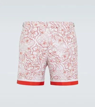 Orlebar Brown Bulldog Floral Swim Trunks In White