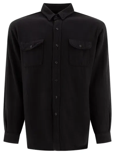 Orslow Flannel Shirt Shirts In Black