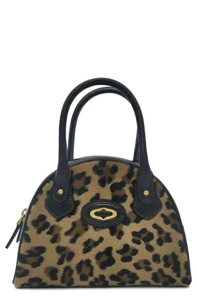 Oryany Bestie Leather Tote In Leopard