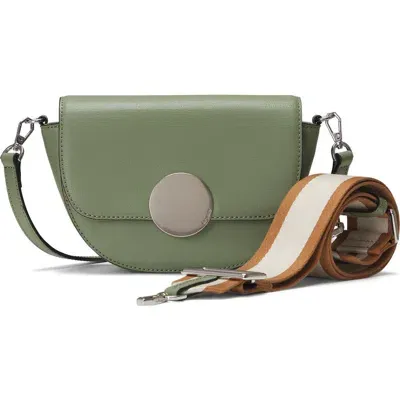 Oryany Lottie Saddle Leather Crossbody Bag In Green