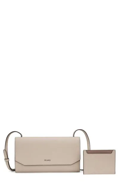 Oryany The Mandy Flap Leather Crossbody Bag In Cream