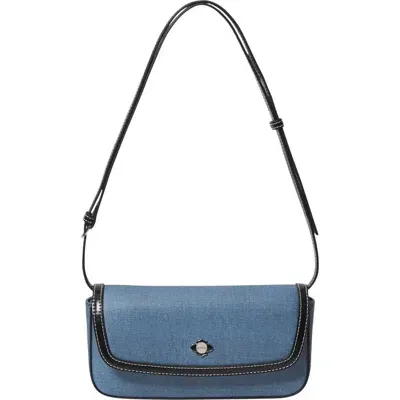 Oryany Moroccan Denim Print Leather Crossbody Phone Wallet In Denim Blue