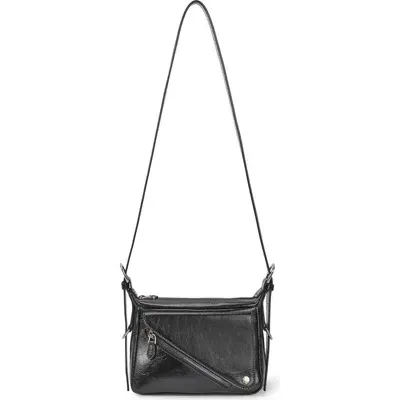 Oryany Moto Leather Crossbody Bag In Black