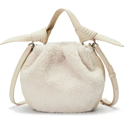 Oryany Selena Eco-fur Bucket Bag In Vanilla Cream