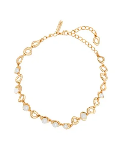 Oscar De La Renta Abstract O Pearl Necklace