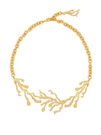 Oscar De La Renta Coral Drops Necklace In Gold