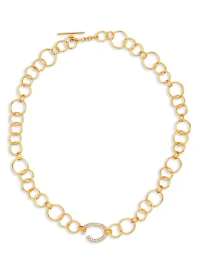 Oscar De La Renta Crystal-embellished Necklace In Gold