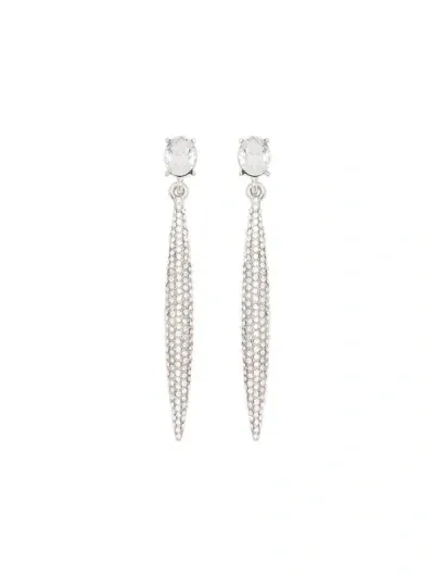 Oscar De La Renta Crystal Pave Spike Earrings