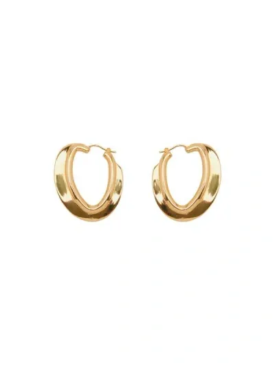 Oscar De La Renta O Disk Hoop Earrings In Gold