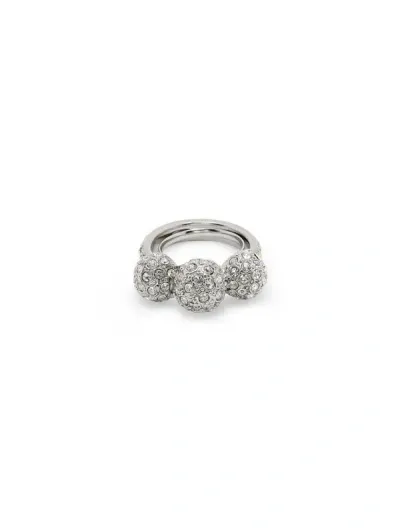 Oscar De La Renta Triple Sphere Crystal Ring