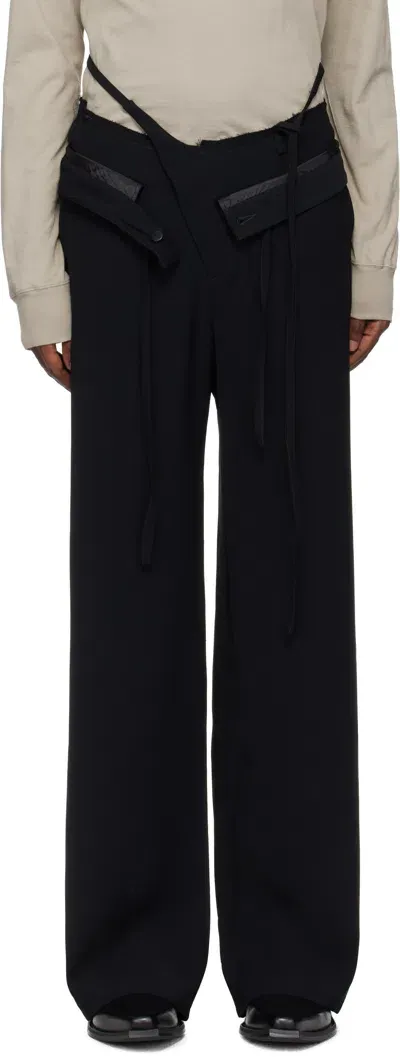 Ottolinger Black Double Fold Suit Trousers