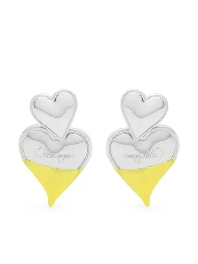 Ottolinger Heart Earrings In Silver