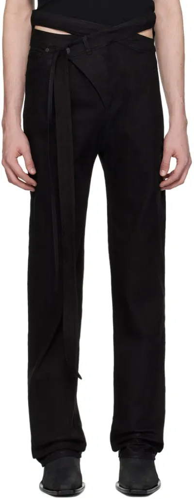 Ottolinger Ssense Exclusive Black Signature Wrap Jeans