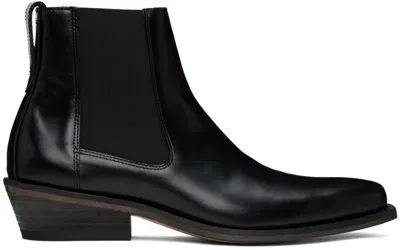 Our Legacy Black Cyphre Chelsea Boots In Black Bridle Leather