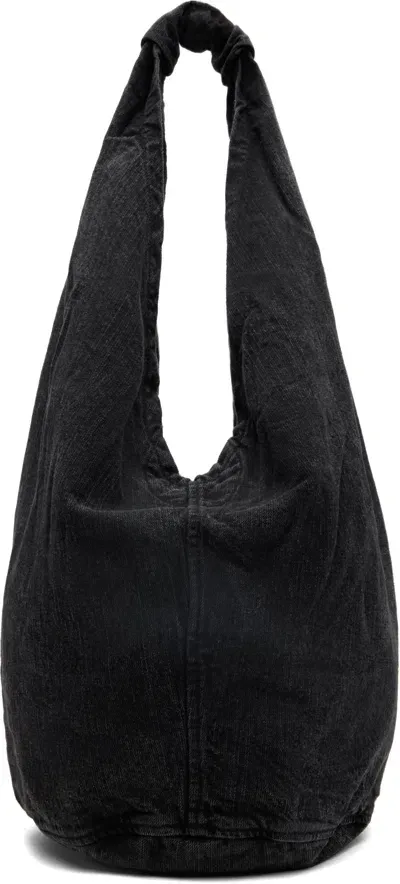 Our Legacy Black Drip Tote In Real Black Chain Twi