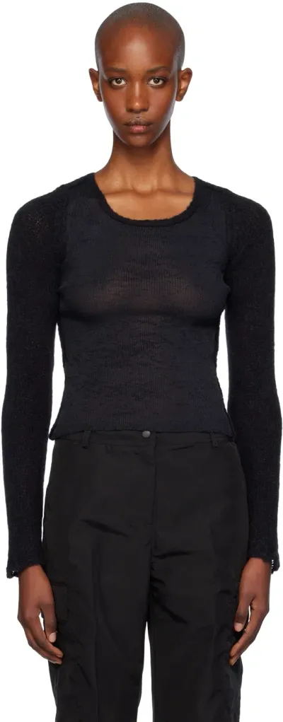 Our Legacy Black Inverse Sweater In Black Alluring Tech