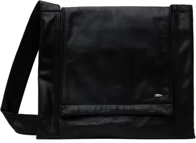 Our Legacy Black Slim Bag In Malleable Black Bull