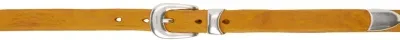 Our Legacy Yellow 2cm Belt In Saffron Leather