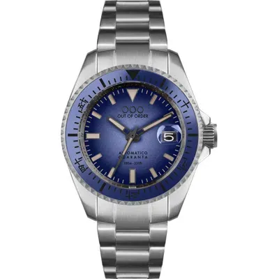 Out Of Order Automatico Quaranta Ultra Brushed Bracelet Automatic Watch, 40mm In Indigo