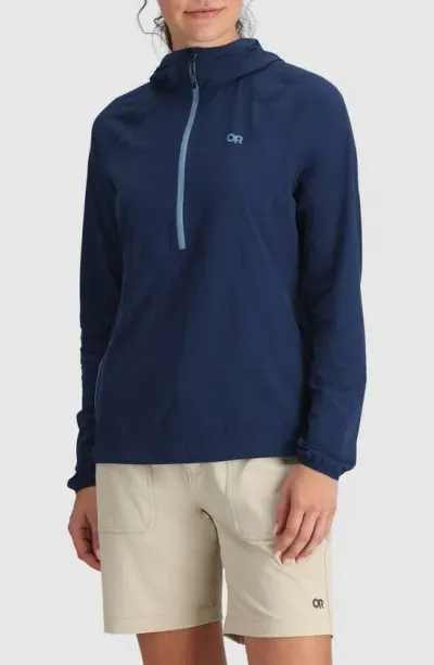 Outdoor Research Astroman Air Sun Half Zip Hoodie In Cenote