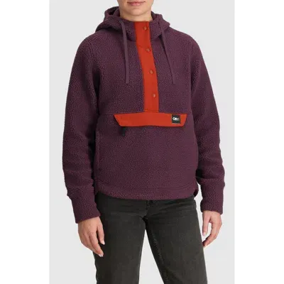 Outdoor Research Grayland High Pile Fleece Hoodie In Amethyst