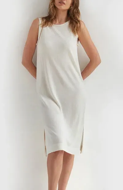 Oyun Low Back Slip Dress In Ivory