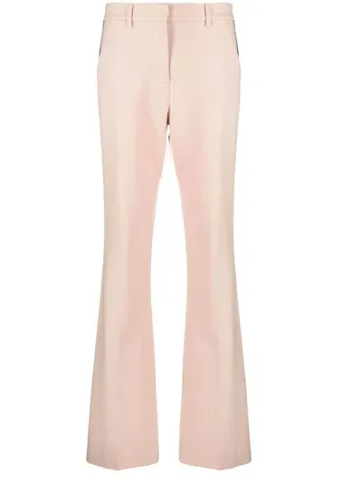 P.a.r.o.s.h Side-stripe Flared Trousers In Beige