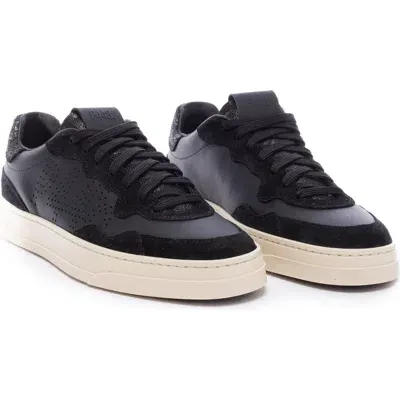 P448 Bali Lace-up Sneaker In Smog Black