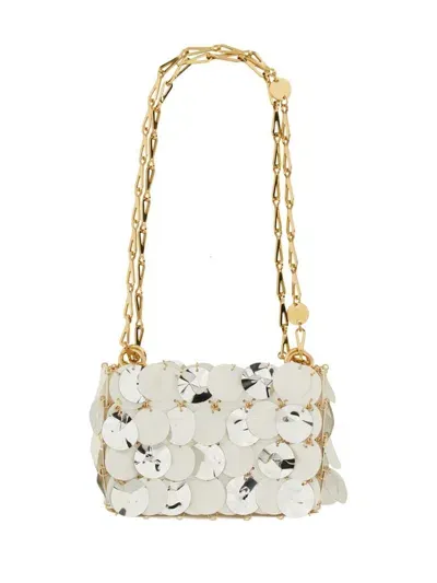 Rabanne Paco  Disc Embellished Chain Linked Shoulder Bag In Multi